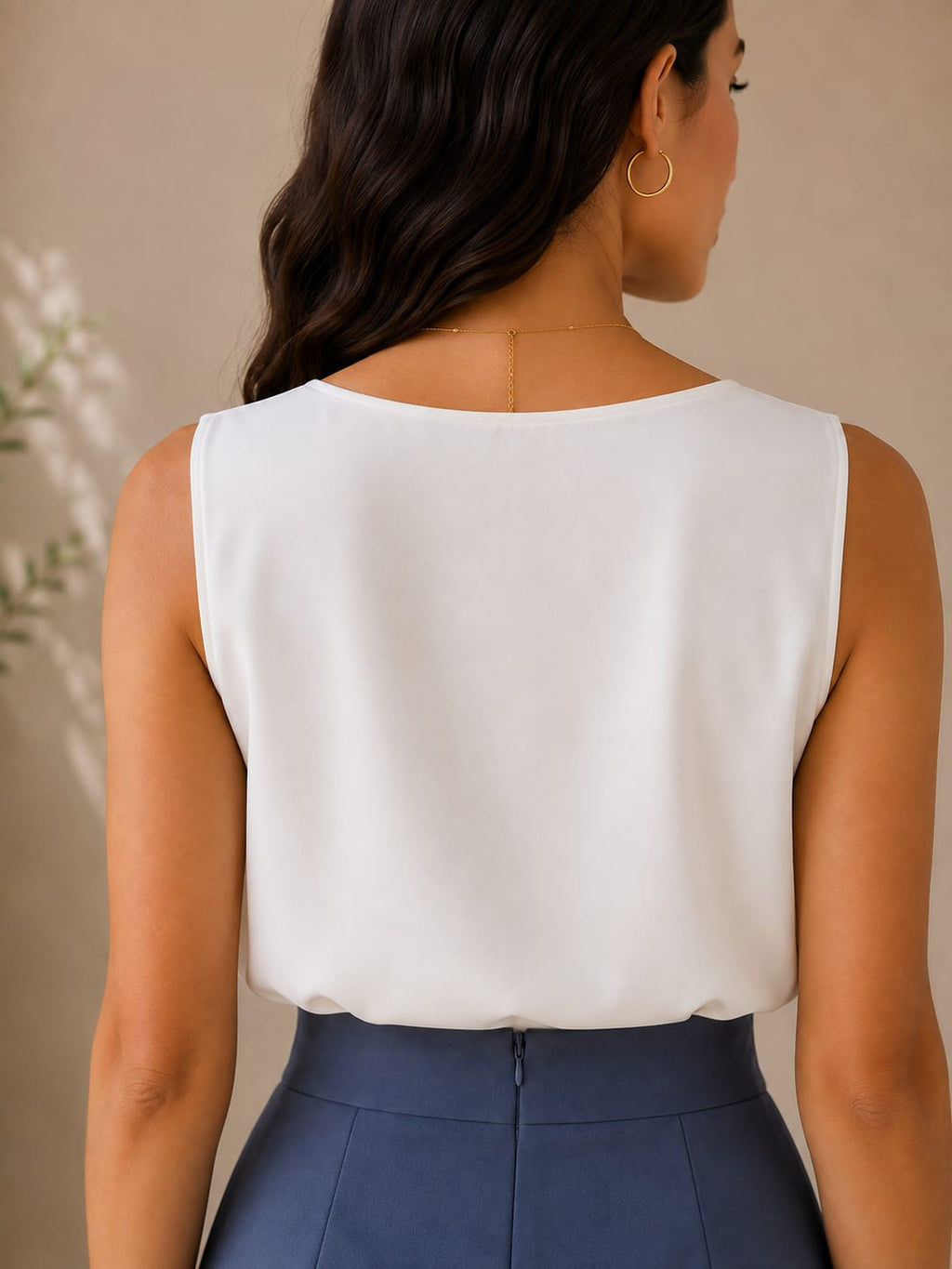 Double Front Slit Column Midi Skirt
